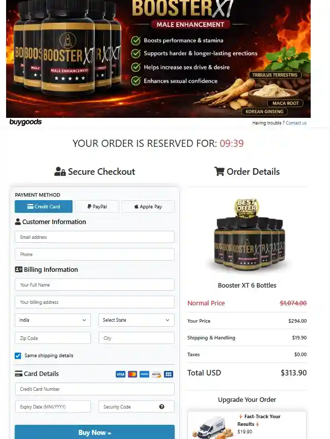 Booster XT Order Page